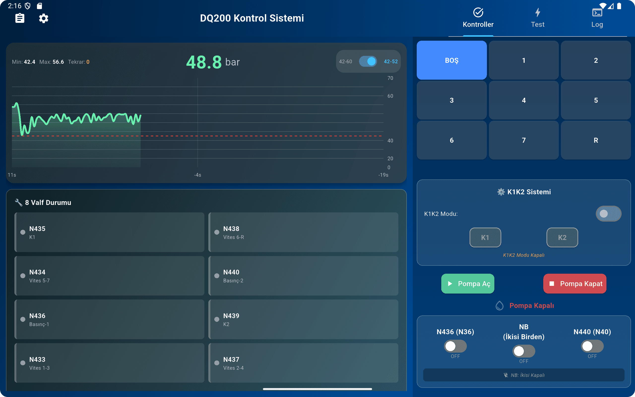 DQ200 Kontrol Uygulaması